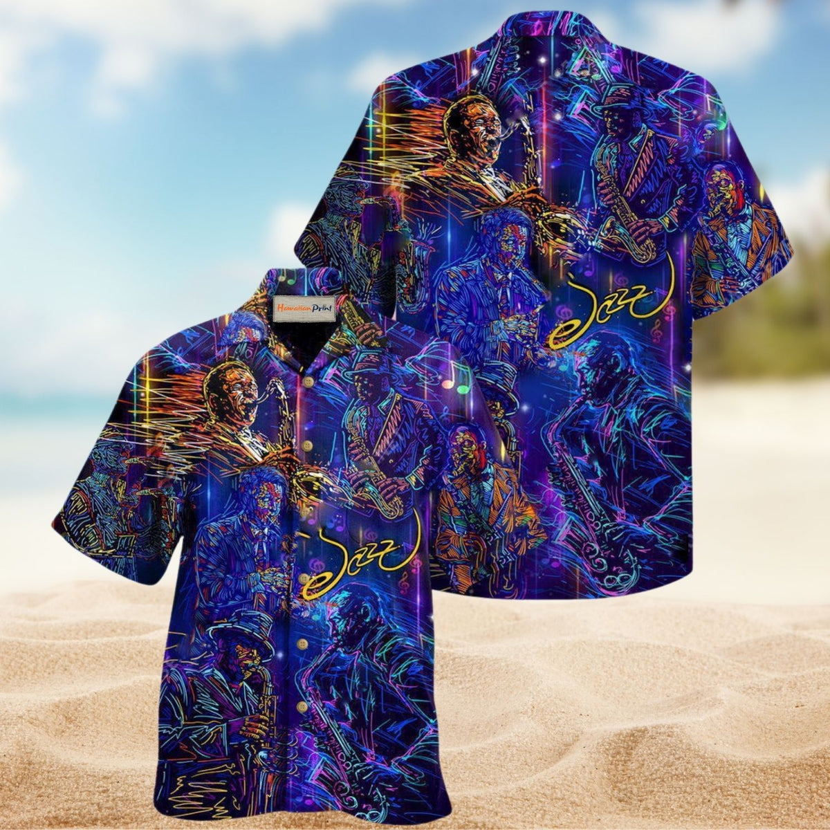 Old Man With A Saxophone Edition – Hawaiian Shirt