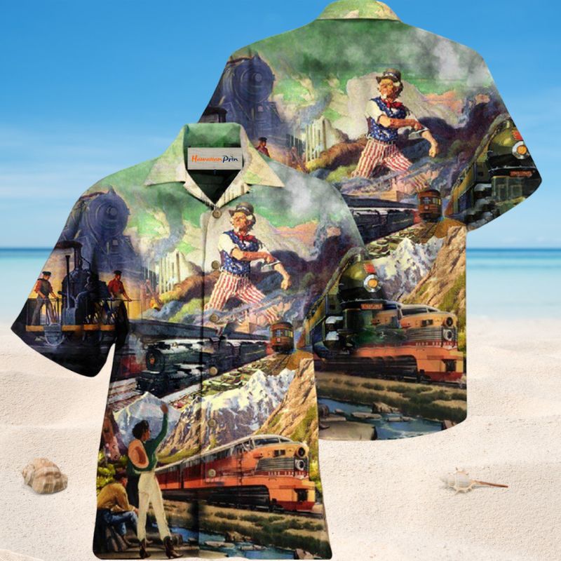 On The Right Track Train Edition – Hawaiian Shirt