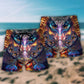 Owl Mysterious Eyes Fantasy Art – Beach Short