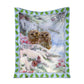 Owl Christmas Snow 50 x 60 Inch Flannel Blanket For Cozy Bedroom And Sofa Decor