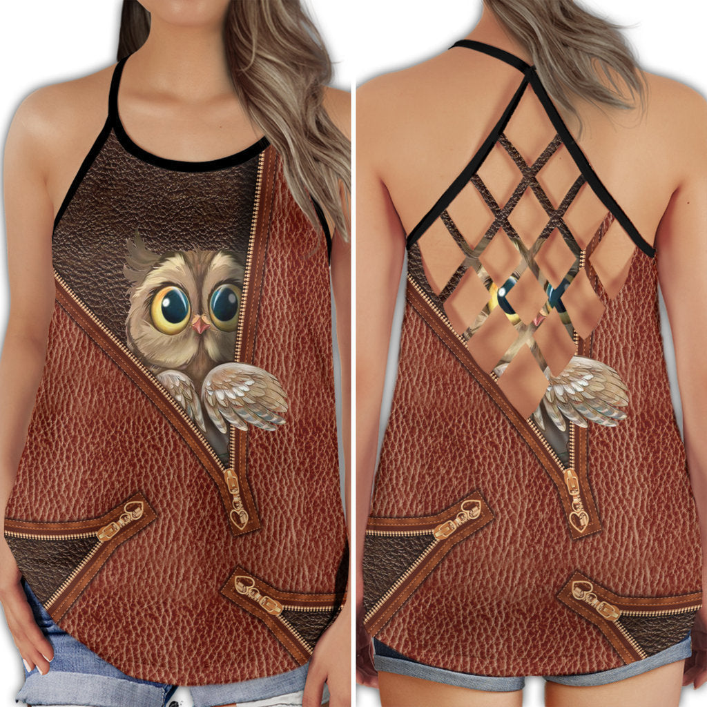 Owl Dreamer Night Spirit Mystical Cool Design - Hollow Tank Top