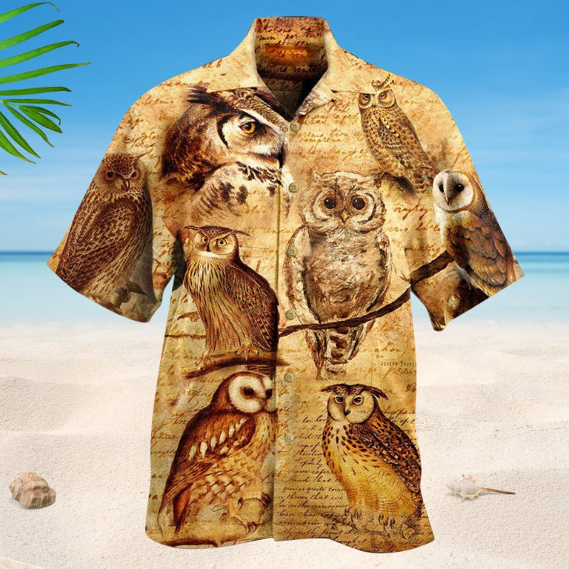Owl Vintage Wise Style – Hawaiian Shirt