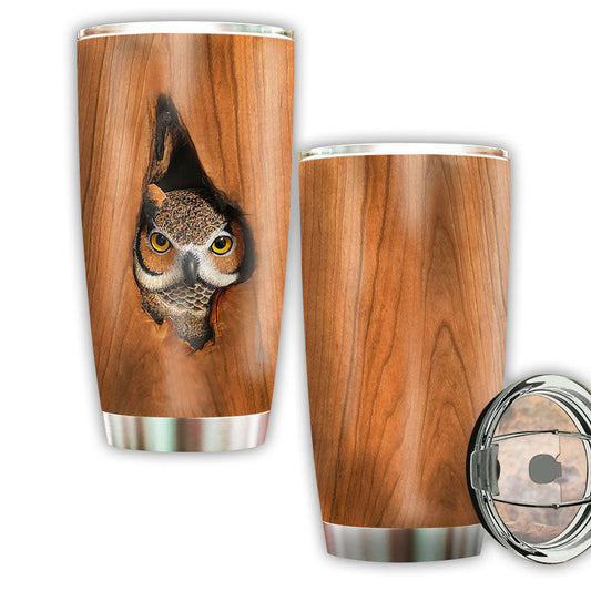 Owl Wood Vintage 20 Oz Tumbler For Travel Gifts