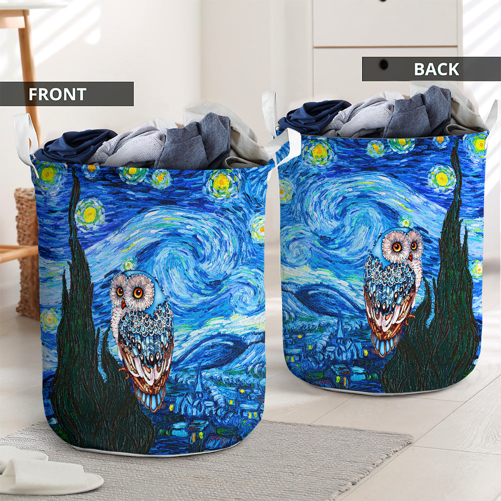 Owl Art Style - Laundry basket - LAUB07TNH230222-Owls Matrix