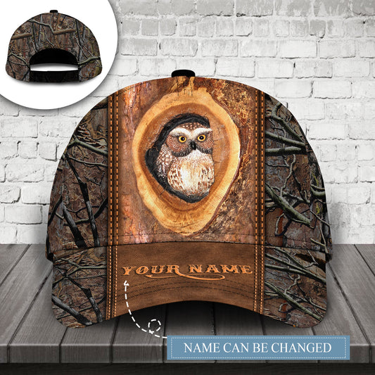 Owl Wood Style Personalized – Classic Cap