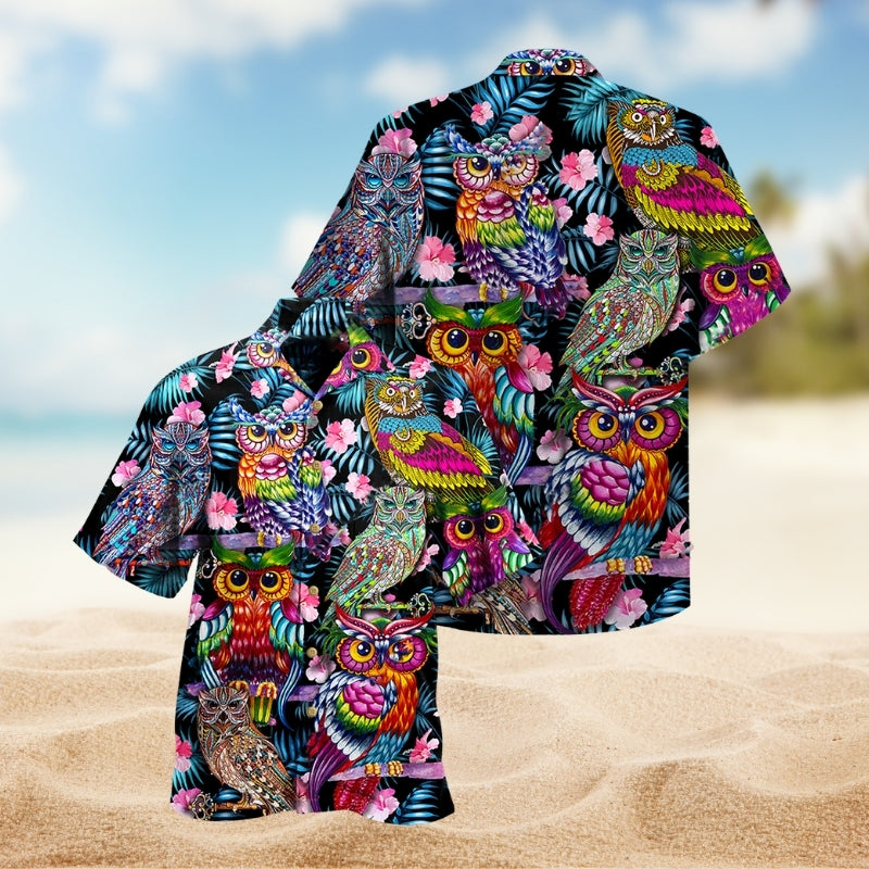 Owls And Flowers Limited Edition – Hawaiian Shirt