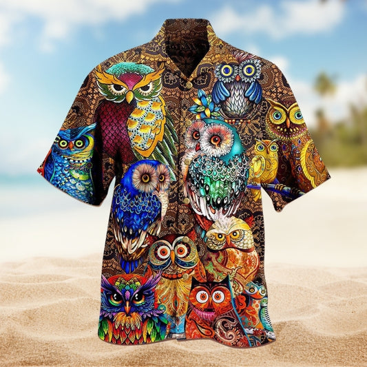 Owls Full Color Love Limited Edition – Hawaiian Shirt