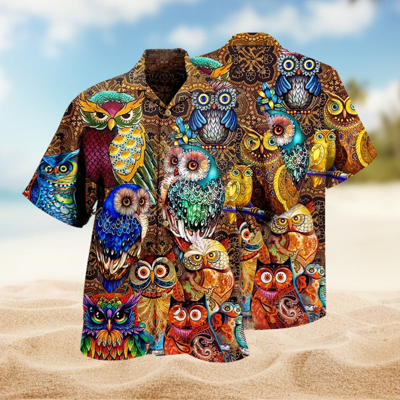 Owls Full Color Love Limited Edition – Hawaiian Shirt