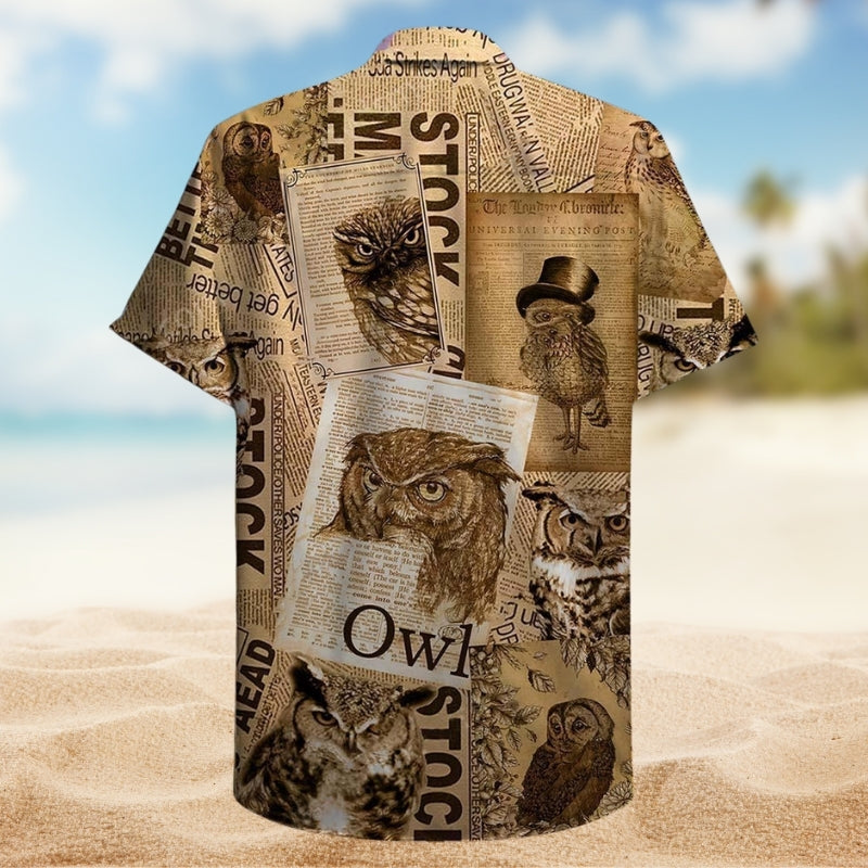 Owls Paper Retro Style Limited Edition – Hawaiian Shirt