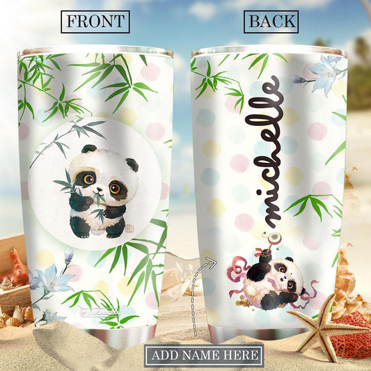Panda Lovely Personalized 20 Oz Tumbler For Hot Cold Drinks And Travel