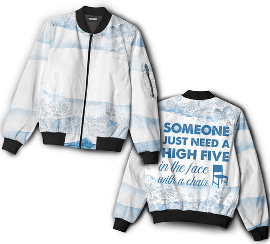 Penguin someone just need a high five - Bomber jacket - BOMJ01TNH080921-Owls Matrix