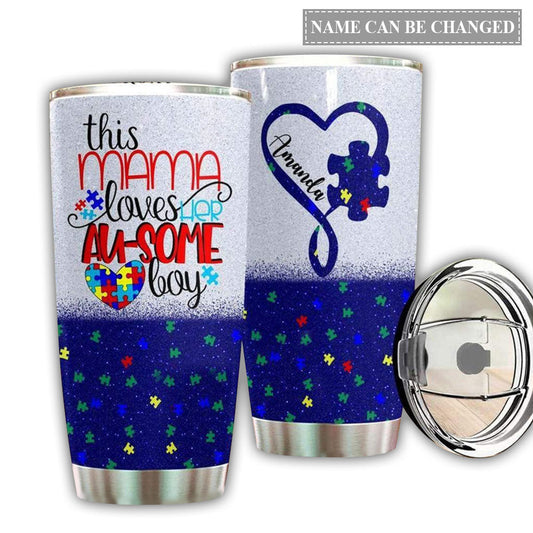 Autism This Mama Loves Personalized 20 Oz Tumbler