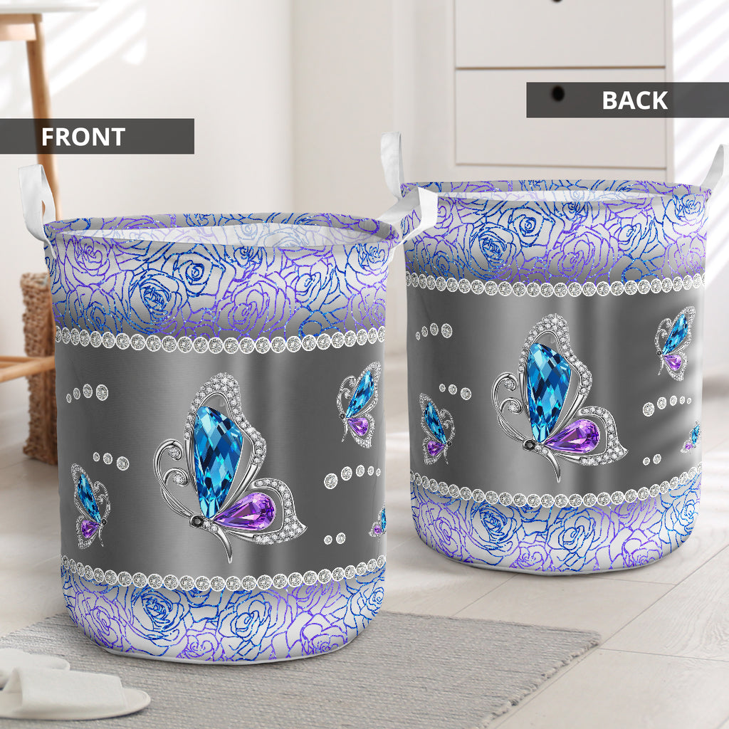 Butterfly glitter - Laundry basket - Owls Matrix LTD