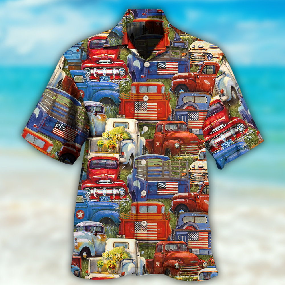 Colorful Packed Trucks Art - Hawaiian Shirt