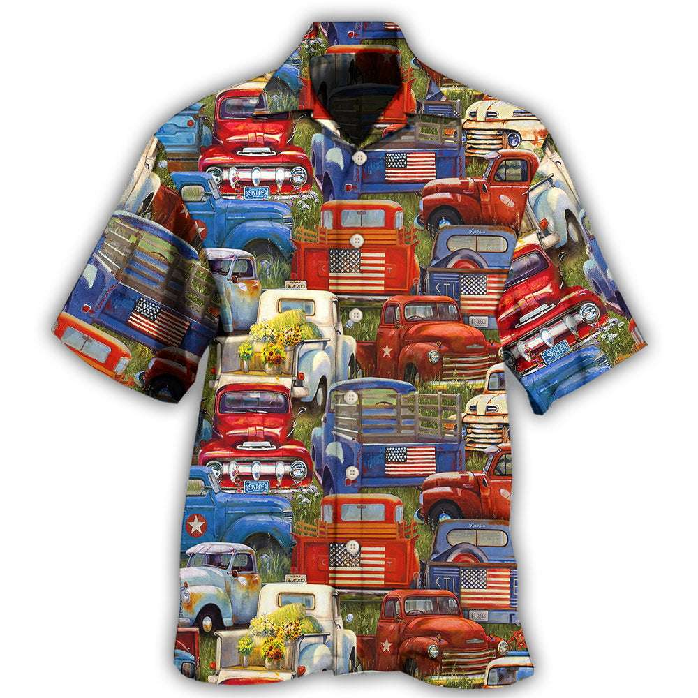 Colorful Packed Trucks Art - Hawaiian Shirt