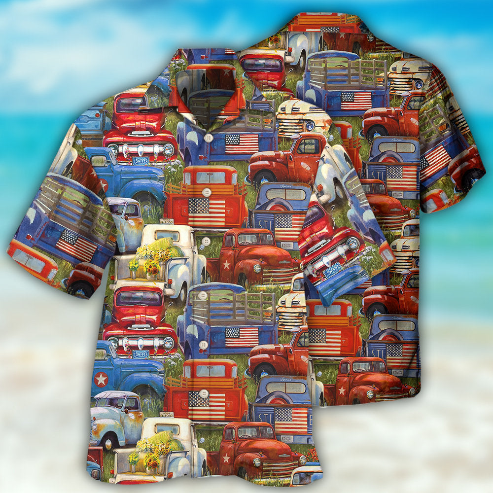 Colorful Packed Trucks Art - Hawaiian Shirt