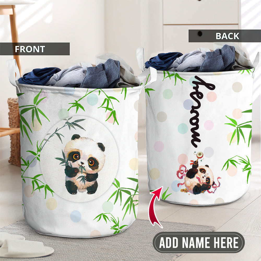 A cute panda lovely personalized - Laundry basket - LAUB07TNH260222-Owls Matrix