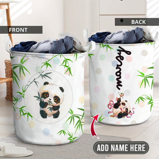 A cute panda lovely personalized - Laundry basket - LAUB07TNH260222-Owls Matrix