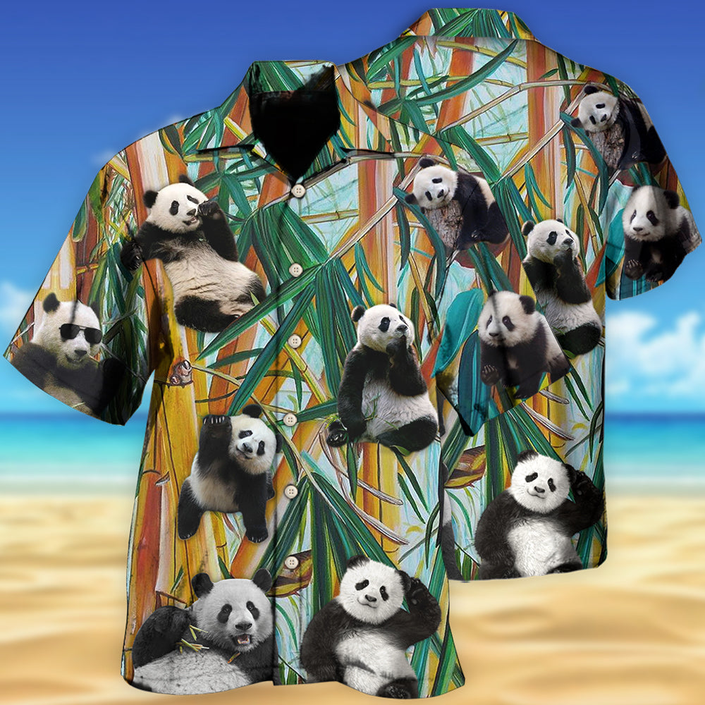 Cute Panda Minimal Art - Hawaiian Shirt