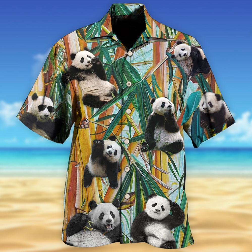 Cute Panda Minimal Art - Hawaiian Shirt