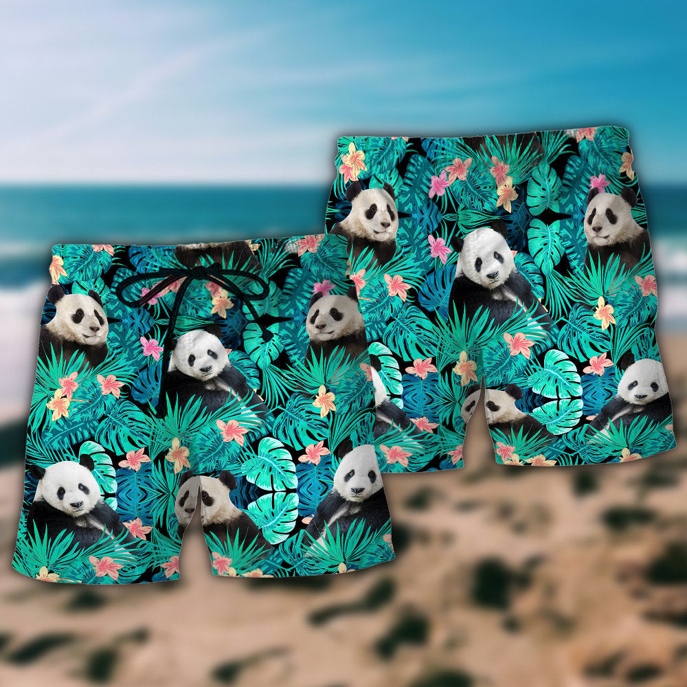 Panda Tropical Floral Summer – Beach Short