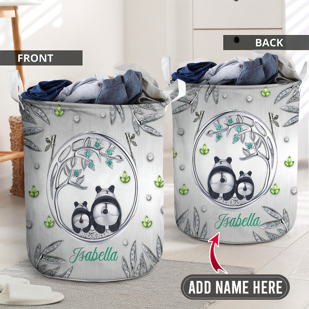 Panda advice mom and baby personalized - Laundry basket - LAUB09TNH230222-Owls Matrix