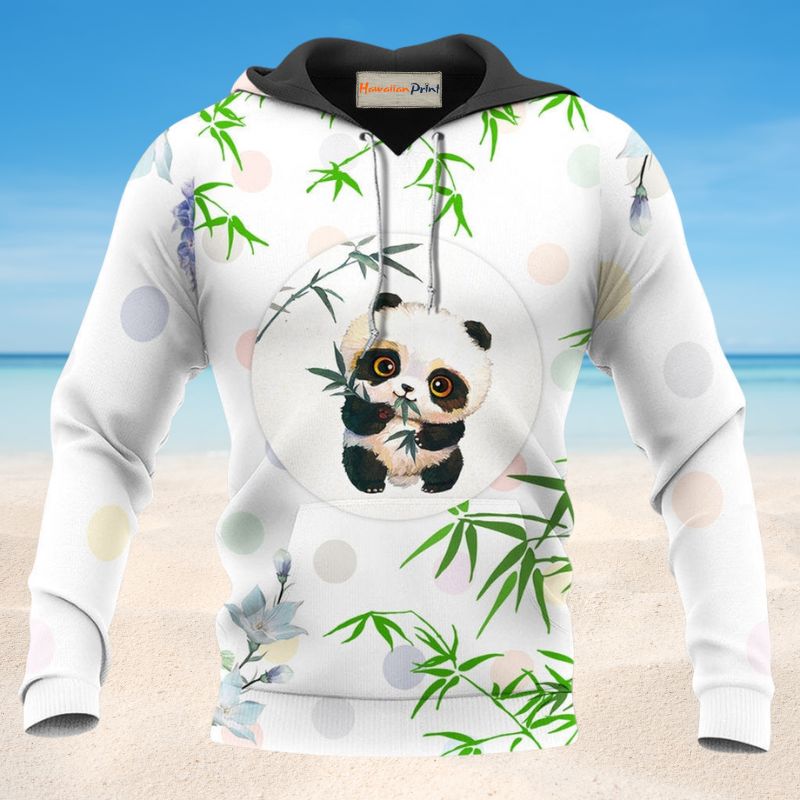 Panda Happiness White Style - 3D Hoodie