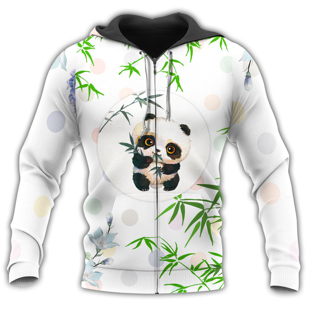 Panda Happiness White Style - 3D Hoodie
