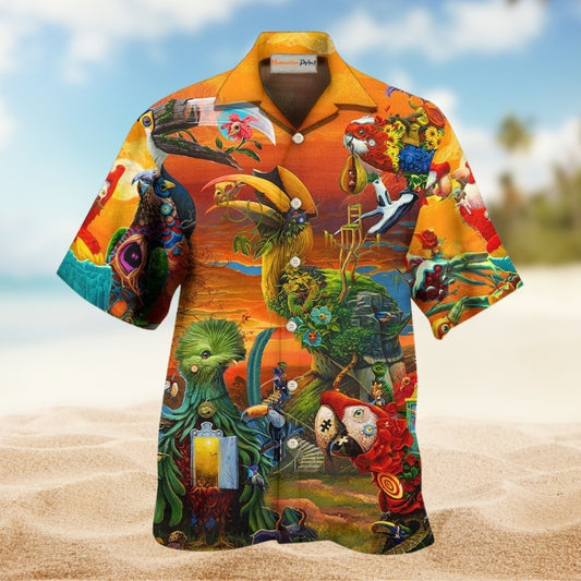 Parrot In A Flock Of Pigeons Limited Edition – Hawaiian Shirt