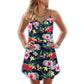 Tropical Parrot Summer Style – Women's Summer Sleeveless V-Neck Camisole Dress