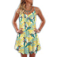 Tropical Parrot Summer Love – Women's Summer Sleeveless V-Neck Camisole Dress