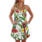 Parrot Calling Adventure – Women's Summer Sleeveless V-Neck Camisole Dress