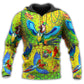 Parrot Mardi Gras Colors - 3D Hoodie