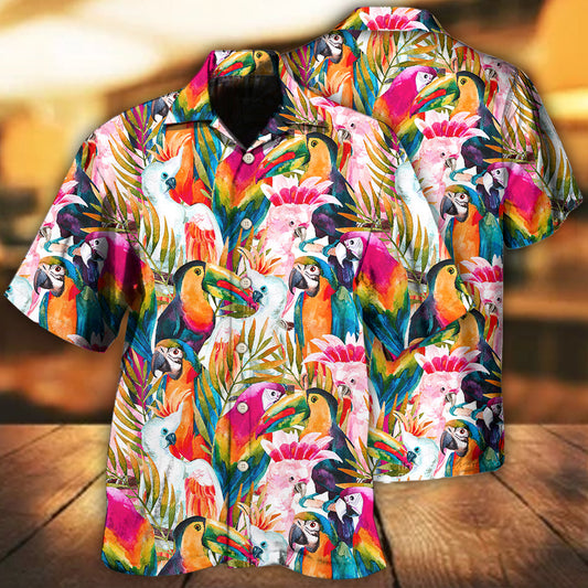 Parrot Colorful Tropical Style Pattern – Hawaiian Shirt