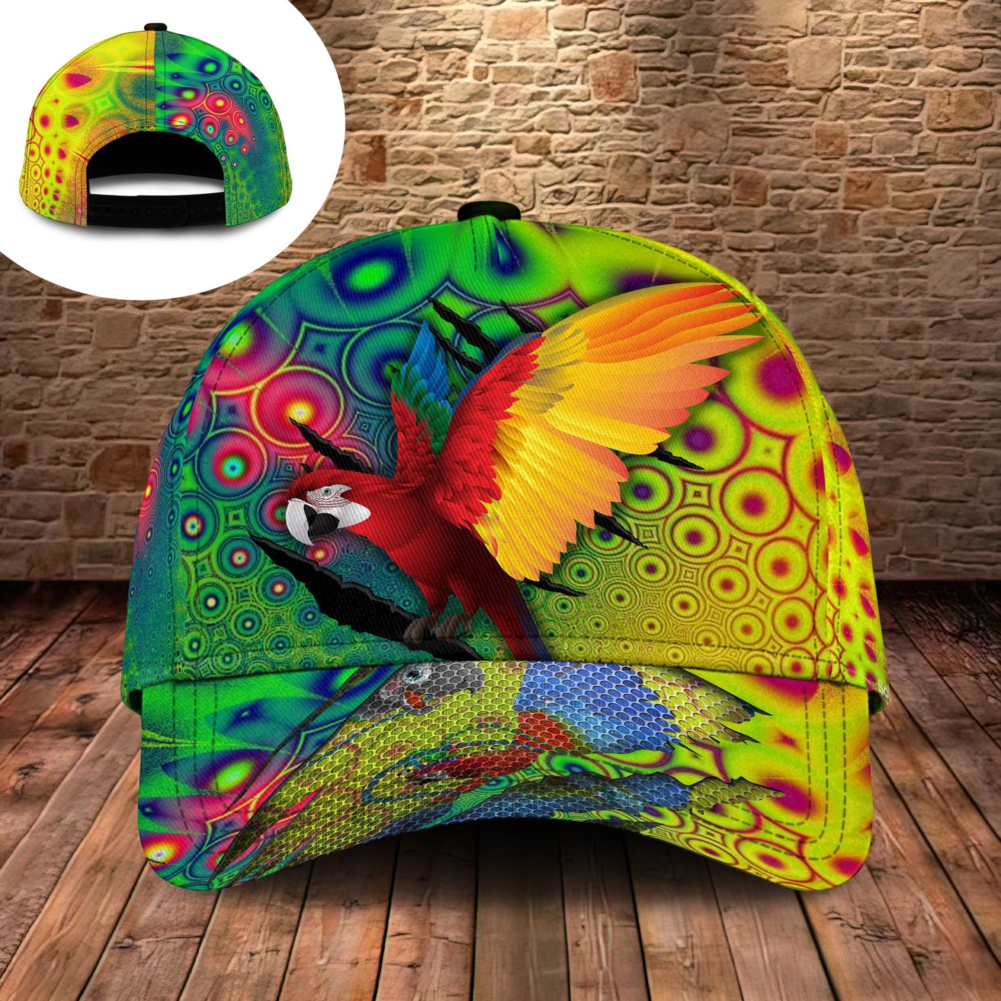 Parrot Mardi Gras Party Vibes – Classic Cap