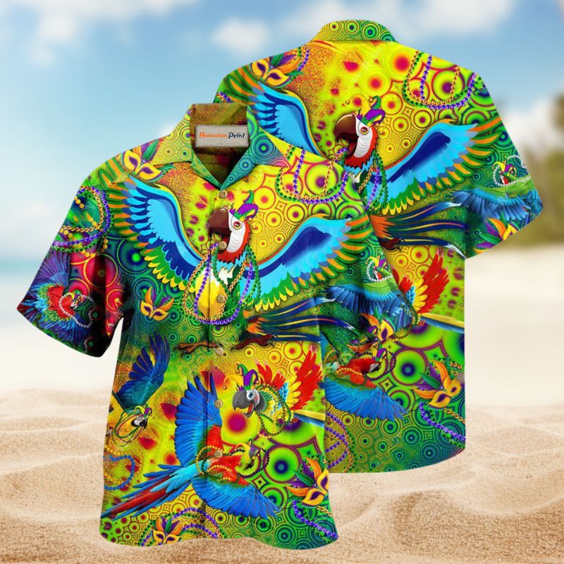 Parrot Mardi Gras Edition – Hawaiian Shirt