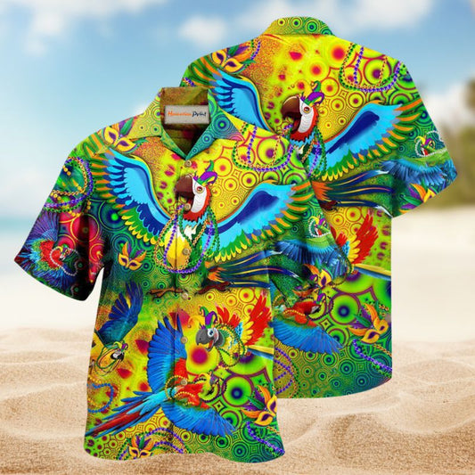 Parrot Mardi Gras Edition – Hawaiian Shirt