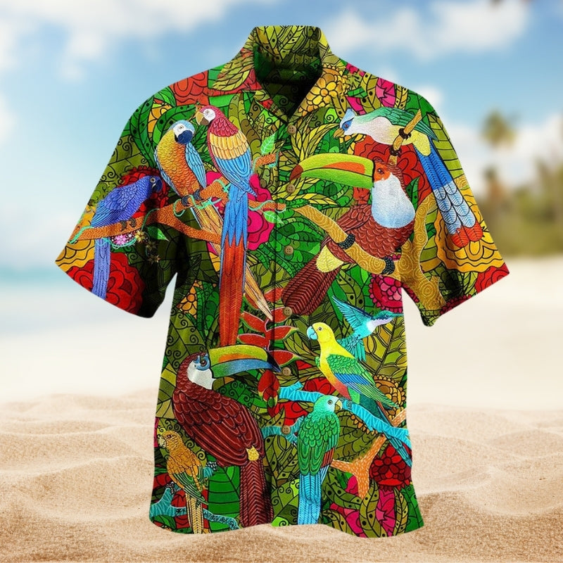 Parrots Love Human Love Sky Limited Edition – Hawaiian Shirt