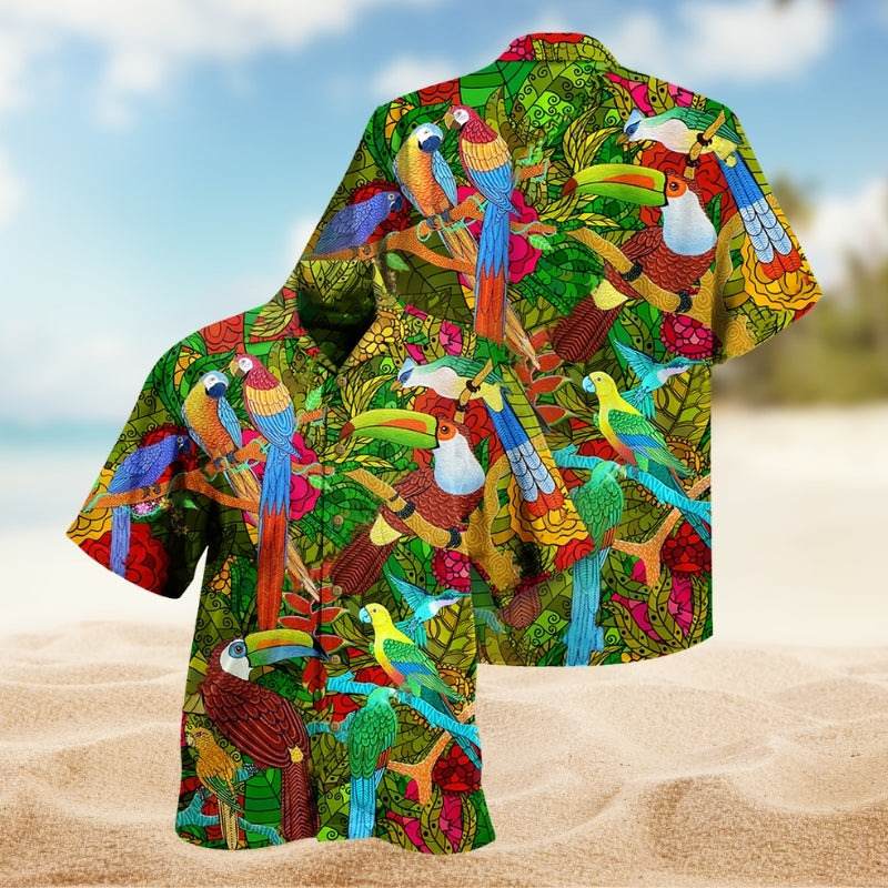 Parrots Love Human Love Sky Limited Edition – Hawaiian Shirt