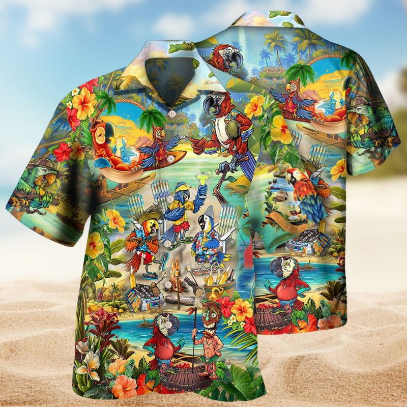 Parrots Party In Hawaii Edition – Hawaiian Shirt