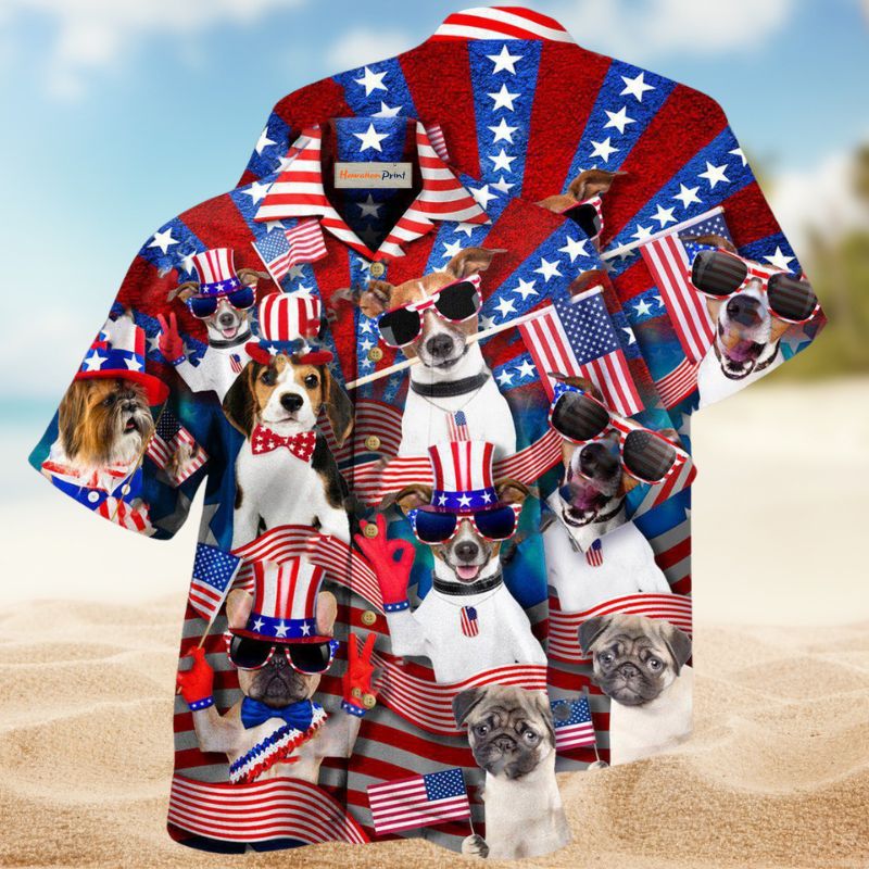 Patriotic Dogs Edition – Hawaiian Shirt