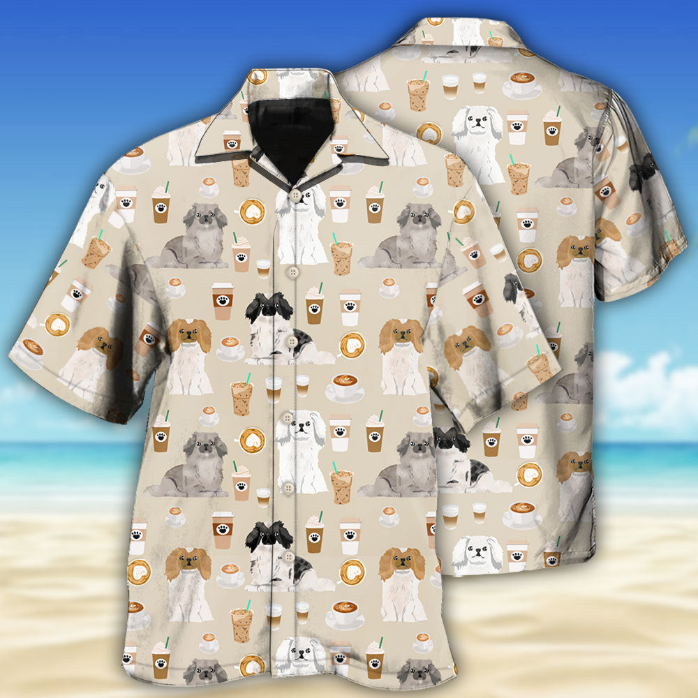 Pekingese Dog And Coffee Style – Hawaiian Shirt