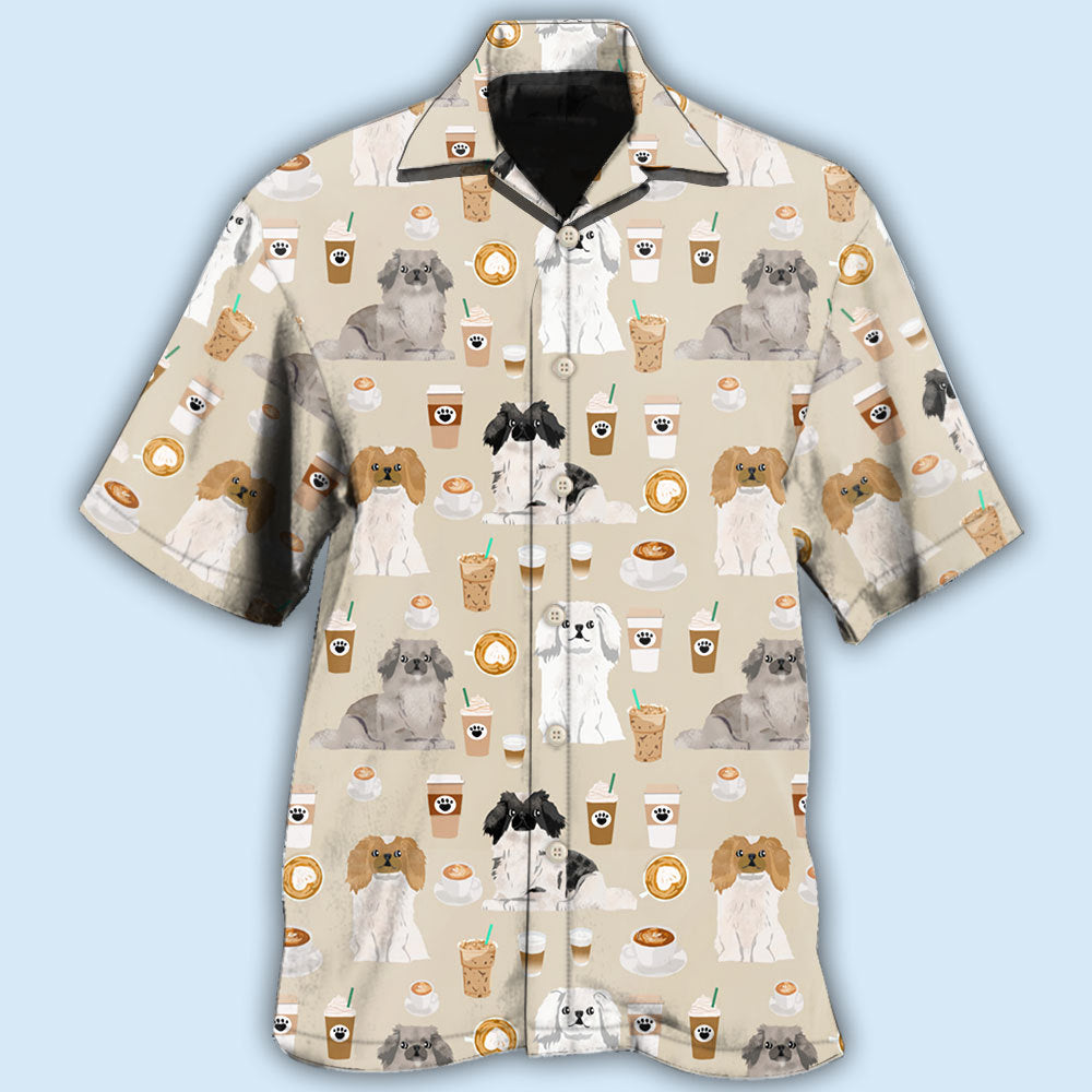 Pekingese Dog And Coffee Style – Hawaiian Shirt