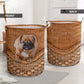 Dog Pekingese Rattan Teaxture - Laundry Basket - Owls Matrix LTD