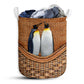 Penguin Rattan Teaxture - Laundry Basket - Owls Matrix LTD