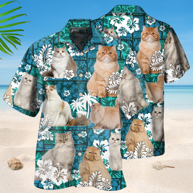 Persian Cat Lover Tropical Style – Hawaiian Shirt