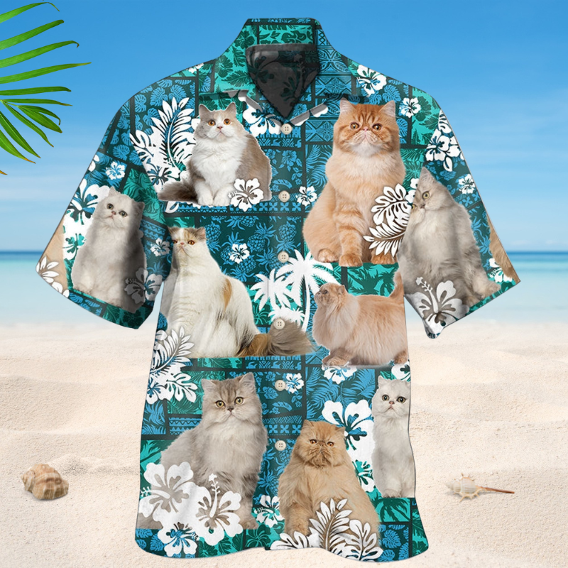Persian Cat Lover Tropical Style – Hawaiian Shirt