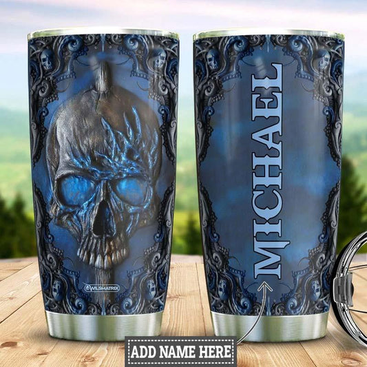 Skull Blue Woody Personalized 20 Oz Tumbler For Travel Gifts