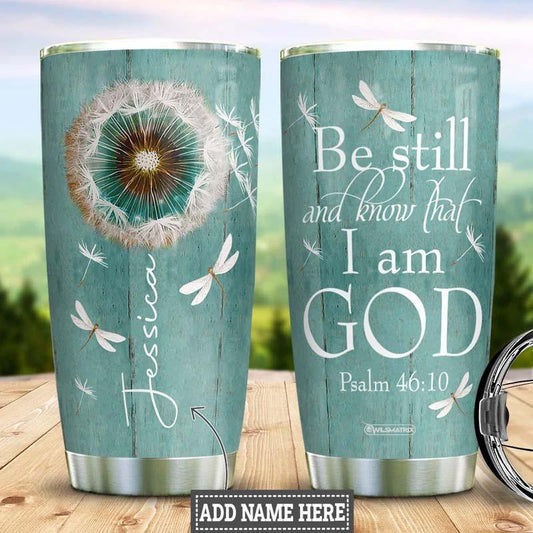 Jesus Faith Be Still Personalized 20 Oz Tumbler For Hot Cold Drinks And Travel