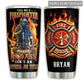 Firefighter Personalized 20 Oz Tumbler For Coffee Travel And Daily Use
